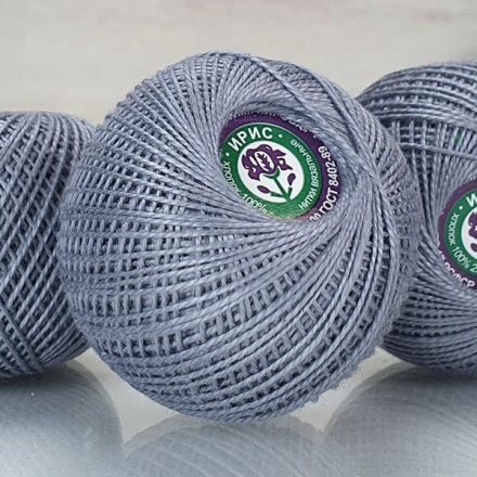 Пряжа ПНК им.Кирова ИРИС 20 7004 стальной (4 мотка)