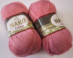 Пряжа Nako ESTIVA 338 розовый