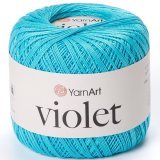 Пряжа Yarnart VIOLET 0008 яр.бирюза (6 мотков)