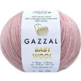 Пряжа Gazzal BABY WOOL 845 пудра (5 мотков)