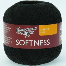 Пряжа Семеновская НЕЖНОСТЬ 194004 черный (5 мотков)