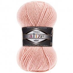 Пряжа Alize SUPERLANA MIDI 523 св.розовый (5 мотков)