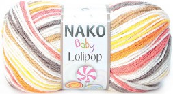 Пряжа Nako LOLIPOP 81118 рыж/желт/коричневый