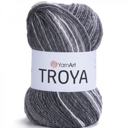 Пряжа Yarnart TROYA 2101 бел/сер/черный (5 мотков)