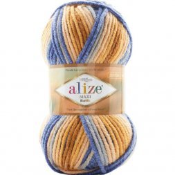 Пряжа Alize SUPERLANA MAXI BATIK 7914 принт (5 мотков)