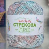 Пряжа M&amp;h СТРЕКОЗА FINE 005 пудра/бир/голуб (1 моток)