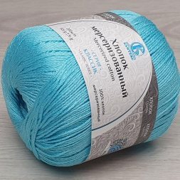 Пряжа Камтекс ХЛОПОК МЕРСЕРИЗОВАННЫЙ 024 бирюза (10 мотков)