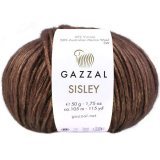 Пряжа Gazzal SISLEY 5713 коричневый (10 мотков)