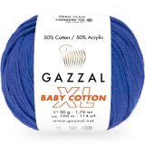 Пряжа Gazzal BABY COTTON XL 3421 василек (5 мотков)