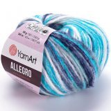 Пряжа Yarnart ALLEGRO 744 голубой/серый (10 мотков)