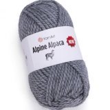 Пряжа Yarnart ALPINE ALPACA NEW 1447 серый (3 мотка)