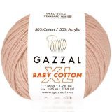 Пряжа Gazzal BABY COTTON XL 3444 нежно розовый (5 мотков)