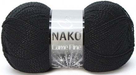 Пряжа Nako LAME FINE 217 S черный/черный