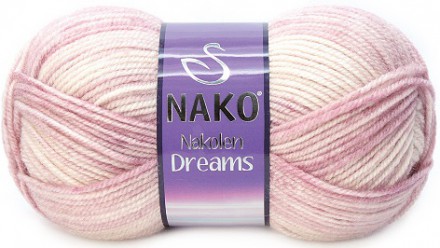 Пряжа Nako NAKOLEN DREAMS 31441 роз/молочный