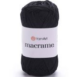 Пряжа Yarnart MACRAME 148 черный (6 мотков)