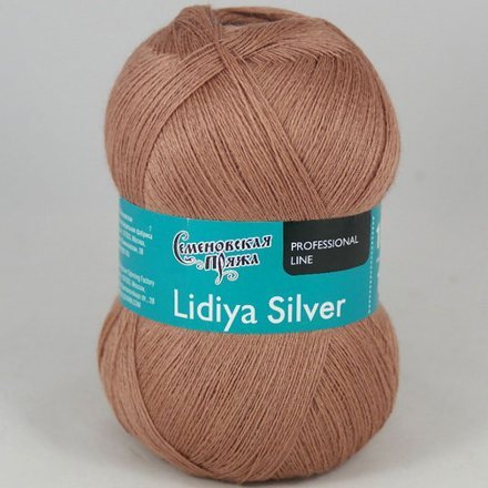 Пряжа Семеновская ЛИДИЯ СИЛЬВЕР 171230 мусс мокко (5 мотков)