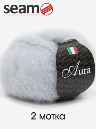 Пряжа Seam AURA 814 нежно голубой (2 мотка)