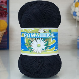 Пряжа ПНК им.Кирова РОМАШКА 7214 черный (4 мотка)