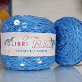 Пряжа M&amp;h KOLIBRI MAXI 198-1 голубой с прозрачным (1 моток)