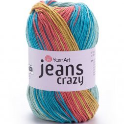 Пряжа Yarnart JEANS CRAZY 8221 принт (5 мотков)
