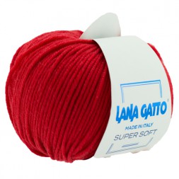 Пряжа Lana Gatto SUPER SOFT 10095 красный