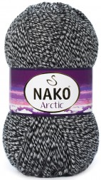 Пряжа Nako ARCTIC 3086 черно-белый
