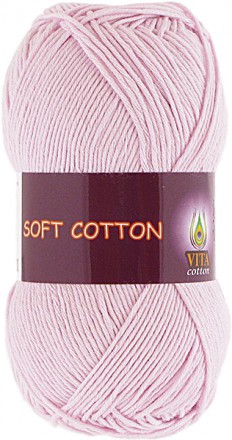 Пряжа Vita cotton SOFT COTTON 1813 св.розовый