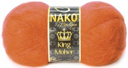 Пряжа Nako KING MOHER 4888 оранжевый