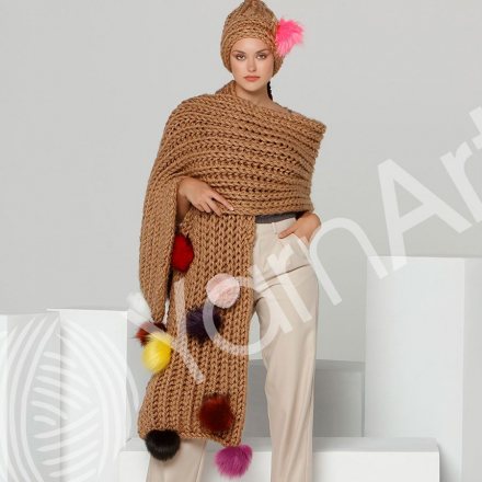 Пряжа Yarnart ALPINE MAXI 672 коралл (2 мотка)