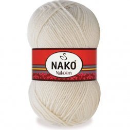 Пряжа Nako NAKOLEN 6383 кремовый (5 мотков)