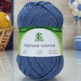 Пряжа Камтекс МЯГКИЙ ХЛОПОК 022 джинс (10 мотков)