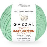 Пряжа Gazzal BABY COTTON XL 3425 зел.бирюза (5 мотков)