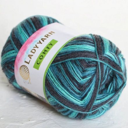 Пряжа Lady yarn COMFY 4313 принт (5 мотков)