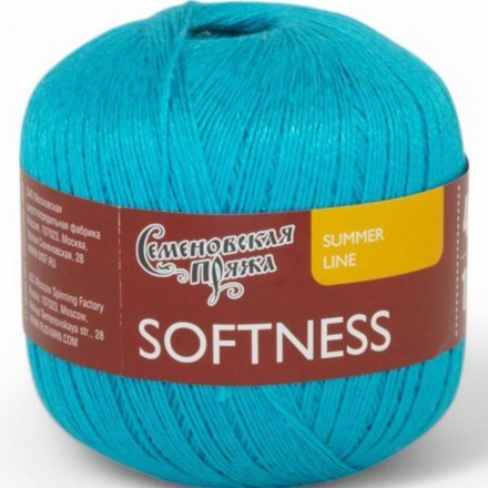 Пряжа Семеновская НЕЖНОСТЬ 164725 бирюза.гол (5 мотков)