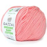 Пряжа Gazzal ORGANIC BABY COTTON 425 лосось (5 мотков)