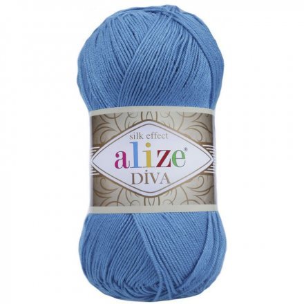 Пряжа Alize DIVA SILKY EFFECT 245 гол.бирюза (5 мотков)