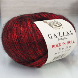Пряжа Gazzal ROCK-N-ROLL 12833 красный
