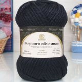 Пряжа Камтекс МЕРИНГО ОБЪЕМНАЯ 003 черный (4 мотка)