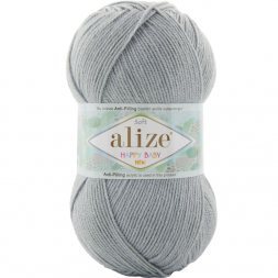 Пряжа Alize HAPPY BABY NEW 344 серый (5 мотков)