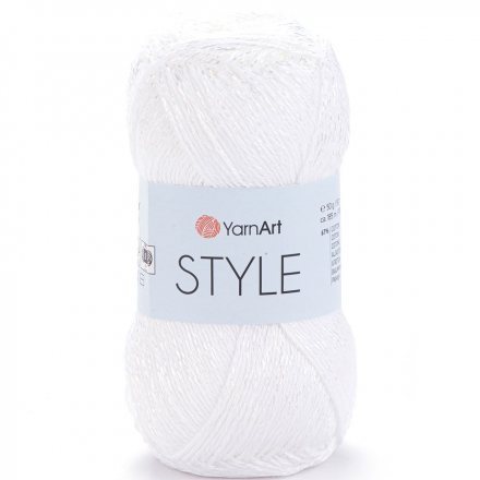 Пряжа Yarnart STYLE 650 белый (5 мотков)