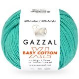 Пряжа Gazzal BABY COTTON XL 3426 т.зеленая бирюза (5 мотков)