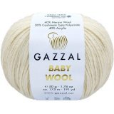 Пряжа Gazzal BABY WOOL 829 св.бежевый (5 мотков)