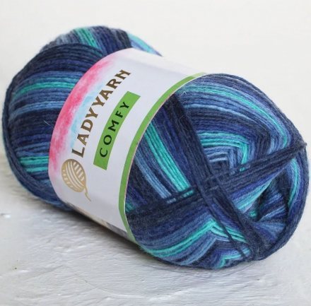 Пряжа Lady yarn COMFY 4309 принт (5 мотков)
