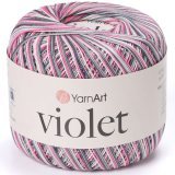 Пряжа Yarnart VIOLET MELANGE 504 роз/бел/серый (6 мотков)
