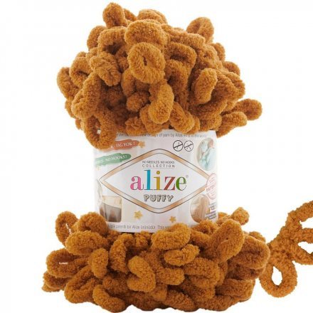 Пряжа Alize PUFFY 775 рыжий (5 мотков)