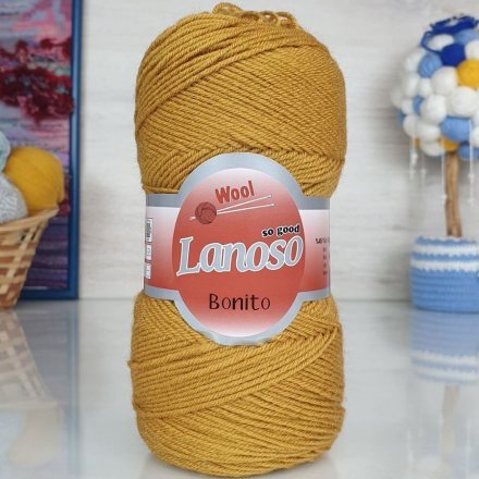 Пряжа Lanoso BONITO 903 горчица (5 мотков)