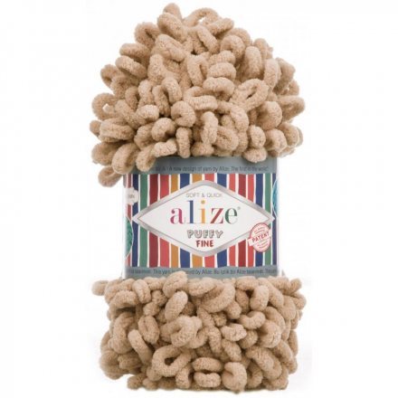 Пряжа Alize PUFFY FINE 415 песочный (5 мотков)