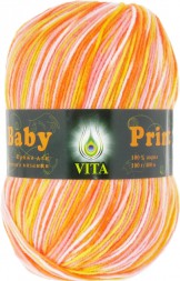Пряжа Vita BABY PRINT 4889 оранж