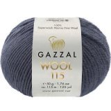Пряжа Gazzal WOOL 115 3306 т.серый (5 мотков)