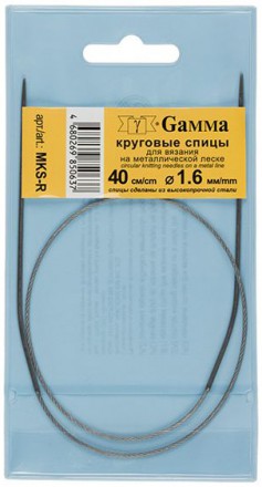 Спицы круговые Gamma 40 см, № 1.6